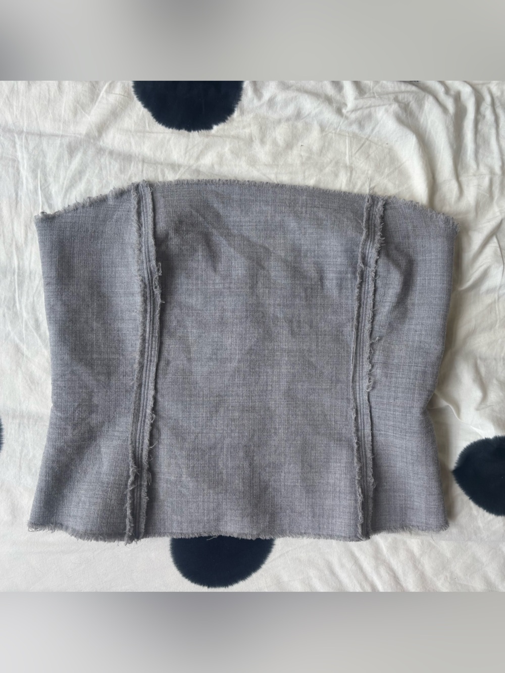 St Agni grey bustier tube w raw hems - M - Picture 5 of 6